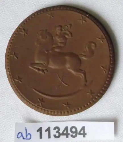 seltene Porzellan Medaille 29.Dt.Philatelistentag Dresden 1923 (113494)