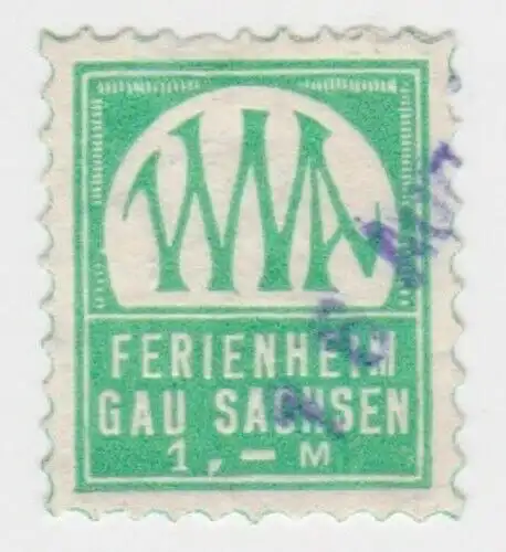 Seltene 1 Mark Spenden Marken VWA Ferienheim Gau Sachsen um 1930 (94282)