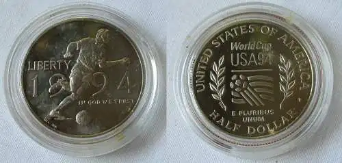 1/2 Dollar Nickel Münze USA Fussball WM 1994 (101642)