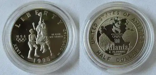 1/2 Dollar Kupfer-Nickel Münze USA Olympiade 1996 Atlanta 1995 S (119436)