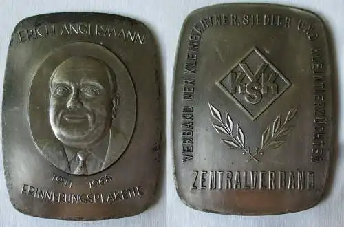 DDR Erinnerungsplakette Erich Angermann VKSK Verband der Kleingärtner (120046)