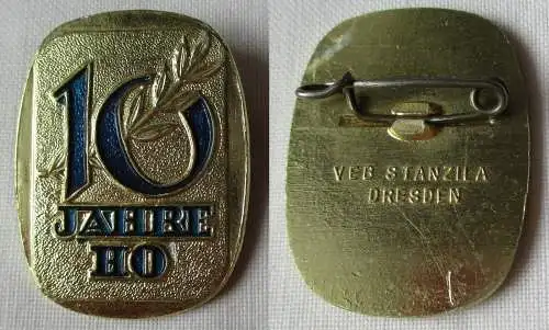 DDR Abzeichen 10 Jahre HO Handelsorganisation VEB Stanzila Dresden (142421)
