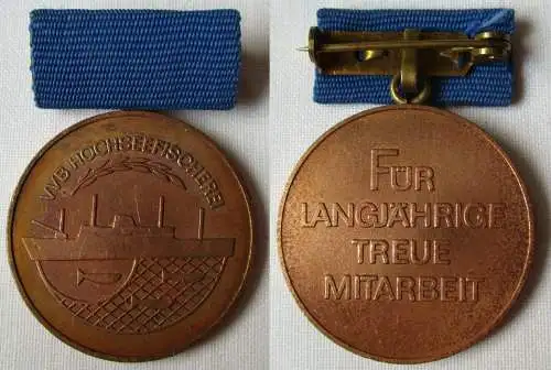 DDR Abzeichen VVB Hochseefischerei Medaille für langjährige Mitarbeit (142083)
