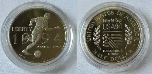 1/2 Dollar Nickel Münze USA Fussball WM 1994 (116950)