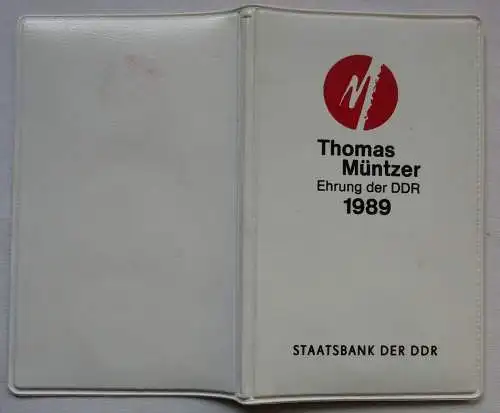DDR 2 x 5 Mark 1989 - Mappe Thomas Müntzer / Zwickau + Mühlhaus. - Stgl.(124056)