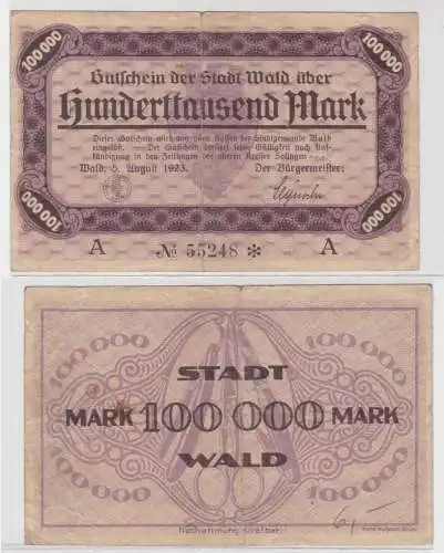 500000 Mark Banknote Inflation Stadt Wald 5.August 1923 (136322)