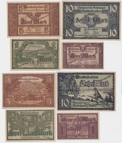 1 bis 10 Mark Banknoten Notgeld Stadtgemeinde Furtwangen 1.12.1918 (140099)