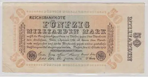 50 Milliarden Mark Banknote Berlin 10.Oktober 1923 Rosenberg 116 h (131899)