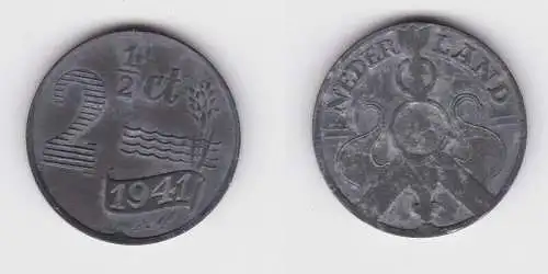 2 Cent Zink Münze Niederlande 1941 f.vz (139762)