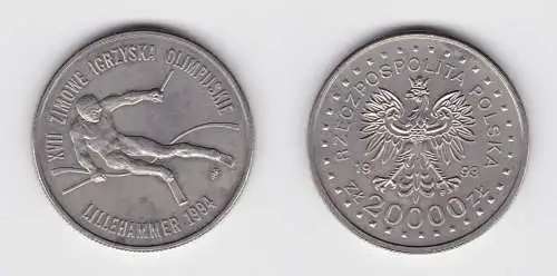 20000 Zloty Nickel Münze Polen Olympiade 1994 Lillehammer Slalomfahrer (137748)