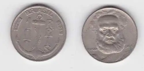 100 Reis Kupfer Nickel Münze Brasilien 1936 Taman Dare, Anker (133445)