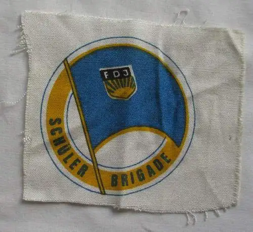 DDR Aufnäher FDJ Schüler Brigade Durchmesser 79 mm (117839)