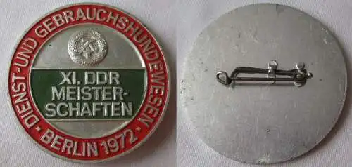 DDR Abzeichen XI. Meisterschaften Dienst- & Gebrauchshundewesen 1972 (126226)
