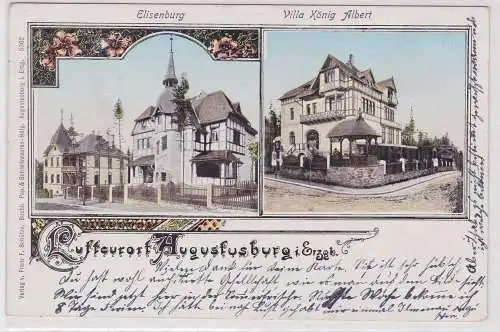 99768 Ak Luftkurort Augustusburg Elisenburg, Villa König Albert um 1900