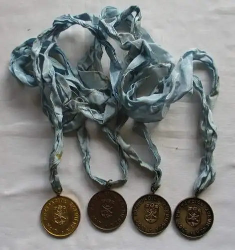 4 x Sport Medaillen Polen Szczecin Stettin 1959 Gold 2 x Silber Bronze (116650)