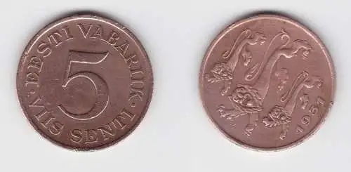 5 Senti Kupfer Münze Estland 1931 ss KM 11 (152280)