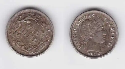 1 Dime Silber Münze USA 1896 Liberty vz (136063)