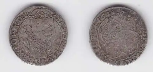 6 Groschen Silber Münze Polen Sigismund III 1624 ss (140537)