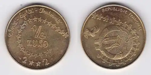 Frankreich 1/4 Euro Silber Münze 2004 Europakarte EU-Erweiterung (156092)