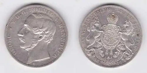 1 Vereinstaler Silber Münze Hannover 1866 B vz (155389)