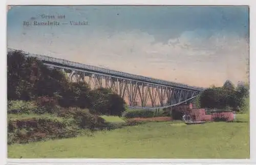 98220 Ak Gruß aus Deutsch Rasselwitz Racławice Śląskie Viadukt 1921