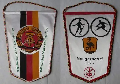 DDR Wimpel XVII. Meisterschaft militärischer Mehrkampf 1977 Neugersdorf (127373)