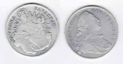 1 Madonnentaler Silber Münze Bayern Maximilian Joseph 1776  (111717)