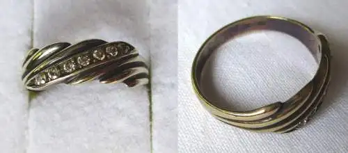 eleganter Damen Ring aus 333er Gold mit 7 Schmucksteinen (124791)