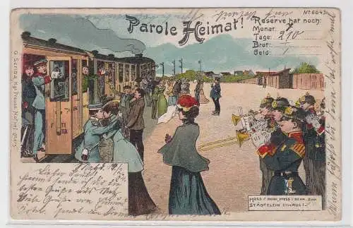 21301 Künstler Ak Scriba kgl. Preuss. Hoflief. Metz No. 6843 Parole Heimat! 1904