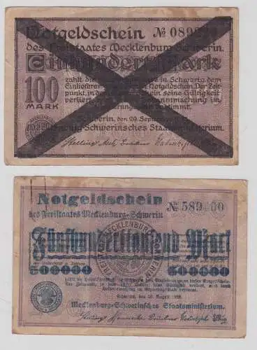 500000 Mark Banknote Freistaat Mecklenburg Schwerin 10.8.1923 (138642)