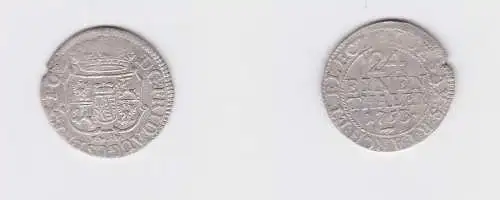 1/24 Taler Silber Münze Kurfürstentum Sachsen Friedrich August II. 1753 (127336)