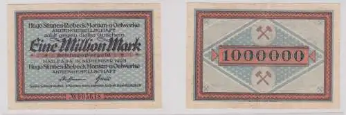 1 Million Mark Banknote Halle Hugo Stinnes Riebeck Montan Sept. 1923 (126402)