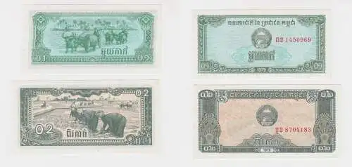 0,10 und 0,20 Riel Banknote Kambodscha Cambodia 1979 bankfrisch UNC (138118)