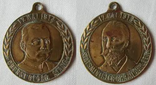 Medaille Oberst Georg Stand 1814 Staatsminister Michelsen 1912 (142456)