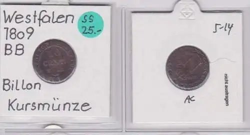 10 Centimes Münze Frankreich 1808 BB (120465)