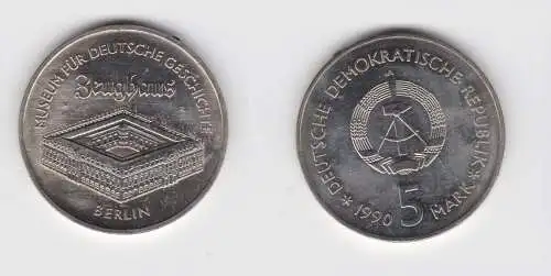 DDR Gedenk Münze 5 Mark Berlin Zeughaus 1990 Stempelglanz (136533)