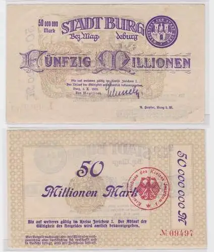 50 Millionen Mark Banknote Stadt Burg 5.10.1923 (121387)