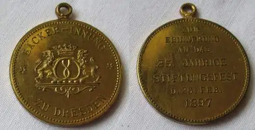 Medaille Bäcker-Innung zu Dresden - 25 jähriges Stiftungsfest 1897 (135817)