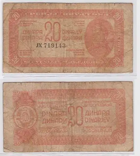20 Dinar Banknote Jugoslawien 1944 (121555)