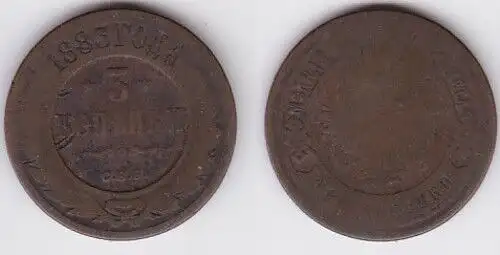 3 Kopeken Kupfer Münze Russland 1883 С.П.Б. (125074)