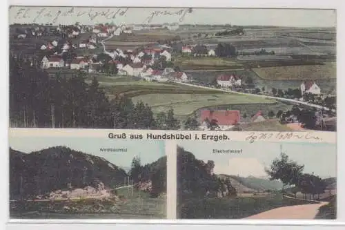 44491 Mehrbild Ak Gruß aus Hundshübel im Erzgebirge 1922