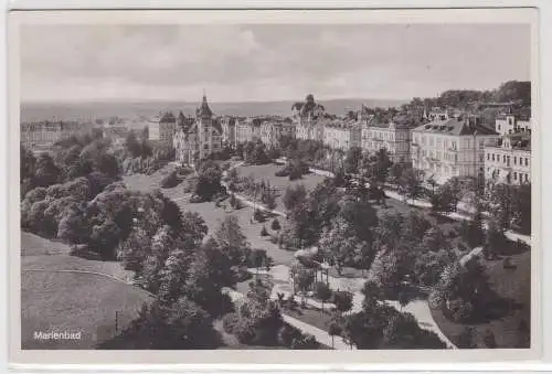 15602 Feldpost Ak Marienbad Mariánské Lázně Strassenansicht 1942