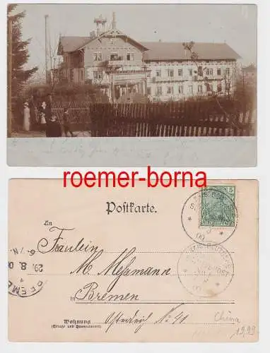 68937 Foto Ak Grüna Stahringers Naturheilanstalt mit MSP Nr.1 von 1900