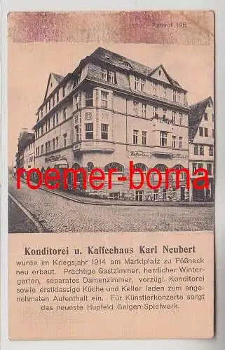 83059 Ak Pößneck Konditorei und Kaffeehaus Karl Neubert um 1910