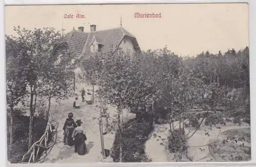 15397 Ak Marienbad Mariánské Lázně Café Alm 1908