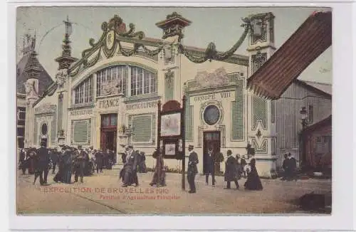 84339 Ak Exposition Bruxelles 1910 französischer Pavillon