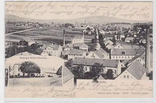 93024 Ak Oderwitz Totalansicht und Rittergut Mittel Oderwitz 1906
