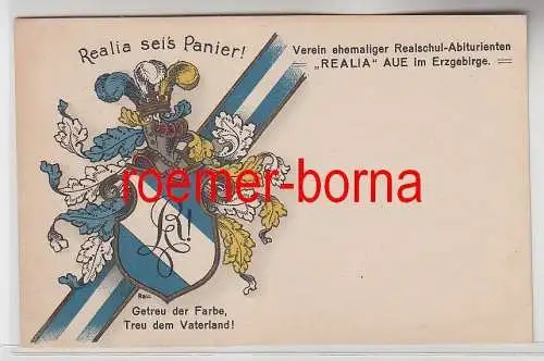 78223 Studentika Ak Verein ehemaliger Realschul Abiturienten Realia Aue um 1920