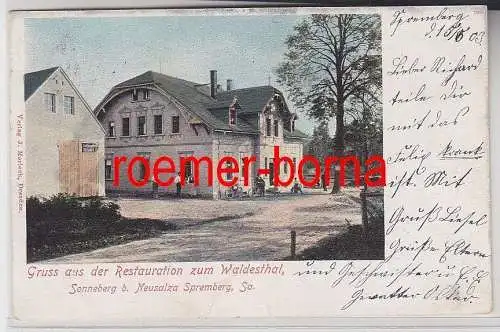 77429 Ak Gruss aus der Restauration zum Waldesthal Sonneberg Sachsen 1903