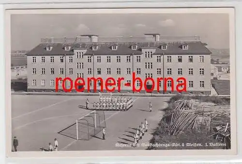 68189 Foto Ak Meißen Kaserne Beobachtungs-Abt. 4, 1. Batterie 1939